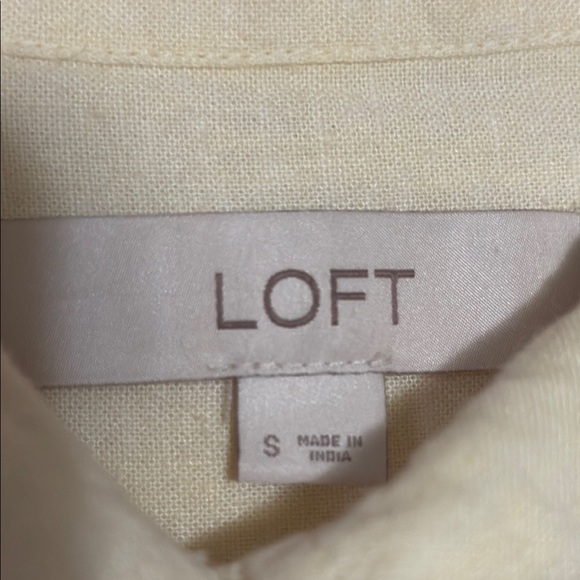 LOFT Yellow Casual Button Down Shirt - Picture 2 of 5